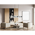 Emibig Emibig 6 lamp zwarte pendellamp zwart en met transparante glazen bollen E14 - Perfect voor een Scandinavische sfeer
