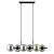 Beautiful 6 lamp black hanging lamp with smoked glass bulbs and E14 connection