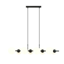 Emibig 8 bulb hanging lamp black with matt white glass balls E14