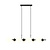 Emibig Emibig 8 lamp hanglamp zwart met mat witte glazen bollen E14
