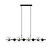 8 lamp black pendant lamp black and with transparent glass balls E14