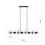 8 lamp black pendant lamp black and with transparent glass balls E14