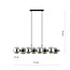 Beautiful 8 lamp black hanging lamp with smoked glass bulbs and E14 connection