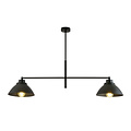 Emibig Emibig Lámpara colgante elegante con 2 pantallas negras de metal E27 - Perfecta para crear un ambiente acogedor