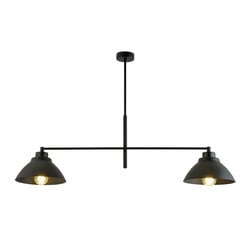 Emibig Lámpara colgante elegante con 2 pantallas negras de metal E27