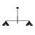 Elegant hanging lamp with 2 black shades metal E27