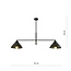 Elegante hanglamp met 2 zwarte kappen metaal E27