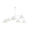 Emibig Emibig Design witte hanglamp met 6 x E27 conische kappen - Perfecte verlichting voor elke ruimte