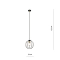 Bolvormige zwarte metaaldraad hanglamp rond 1x E27