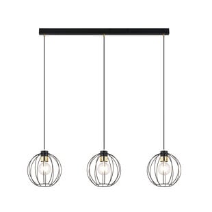 Emibig Hanging lamp with 3 black balls metal E27
