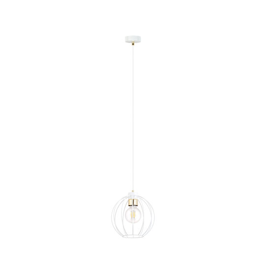 Emibig Emibig Bolvormige witte metaaldraad hanglamp rond 1x E27 - Creëer een sfeervolle ambiance in uw ruimte