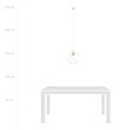 Spherical white metal wire hanging lamp around 1x E27
