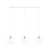 White pendant lamp with 3 white metal balls E27