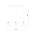 Emibig Emibig Lampe suspendue blanche avec 3 boules en métal E27 - Créez une ambiance chaleureuse chez vous