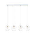Emibig Emibig Lámpara colgante con 4 bolas blancas metal E27 - Crea un ambiente acogedor en tu hogar