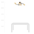 Emibig Emibig 4 lamps black ceiling lamp with golden E27 connections - Stylish lighting for any interior