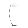 Emibig Emibig Lámpara de pie arco negra perforada excepcional E27 blanca y dorada - Ideal para interiores elegantes