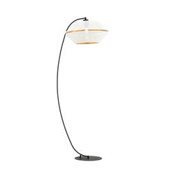 Emibig Außergewöhnliche perforierte schwarze Bogenlampe, Stehleuchte E27, Weiß und Gold