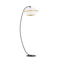 Emibig Emibig Außergewöhnliche perforierte schwarze Bogenlampe, Stehleuchte E27, Weiß und Gold - Ideal für stilvolle Innenräume