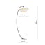 Emibig Emibig Lampe sur pied arc noire perforée exceptionnelle E27 blanche et dorée - Idéale pour des intérieurs élégants