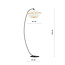 Exceptional perforated black arc lamp floor lamp E27 white and gold