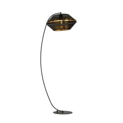 Emibig Beautiful black arc lamp with holes floor lamp E27 black and gold