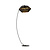 Emibig Emibig Schöne schwarze Bogenlampe mit Löchern, Stehlampe E27, Schwarz und Gold