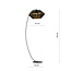 Emibig Emibig Belle lampe arc noire avec trous lampadaire E27 noir et or - Idéale pour une décoration intérieure élégante