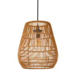 Lampe à suspension en rotin naturel IP44 pour intérieur et extérieur 35 cm Rotin E27