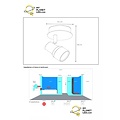 Badezimmer-Deckenleuchte LED weiß GU10 2x4,5W