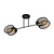 Mysterious ceiling lamp with metal translucent 2x E27
