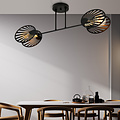 Mysterious ceiling lamp with metal translucent 2x E27