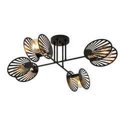 Handsome hanging ceiling lamp with 4x E27 lamps