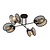Knappe hangende plafondlamp met 4x E27 lampen