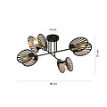 Handsome hanging ceiling lamp with 4x E27 lamps