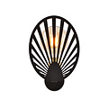 Black mysterious wall lamp with bulb E27