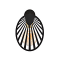 Black mysterious wall lamp with bulb E27