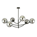 Emibig Emibig Pendent lamp with 6 curved arms black and fumed bulbs E14 - Create a cozy ambiance in your space