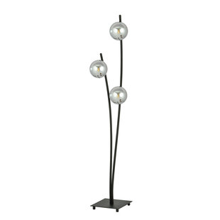 Standing floor lamp with waving arms and fume bulbs E14