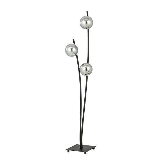 Standing floor lamp with waving arms and fume bulbs E14