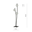 Emibig Emibig Standing floor lamp with waving arms and fume bulbs E14 - Create a cozy ambiance in your living room