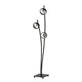 Emibig Emibig Staande zwarte vloerlamp met wuivende armen en bollen met streep E14 - Creëer een sfeervolle ambiance in uw interieur
