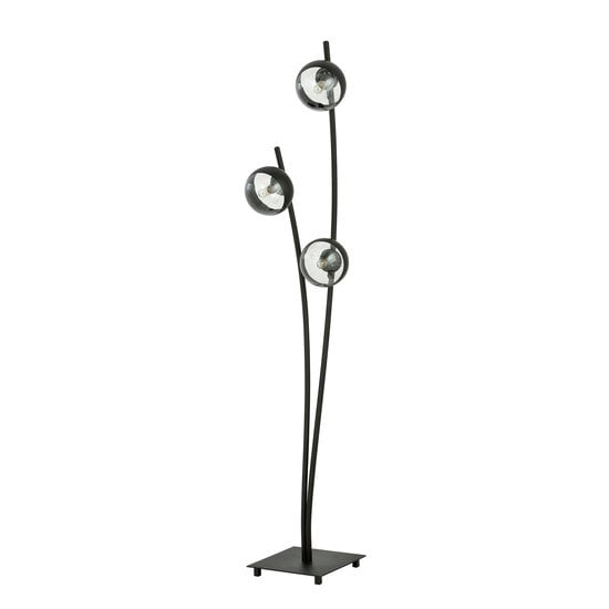 Emibig Emibig Staande zwarte vloerlamp met wuivende armen en bollen met streep E14 - Creëer een sfeervolle ambiance in uw interieur