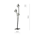 Emibig Emibig Staande zwarte vloerlamp met wuivende armen en bollen met streep E14 - Creëer een sfeervolle ambiance in uw interieur