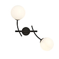 Emibig Emibig Applique murale avec bras courbés doubles et boules en verre blanc E14 - Idéale pour une ambiance chaleureuse dans n'importe quelle pièce