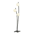 floor lamp with waving black arms and white bulbs E14