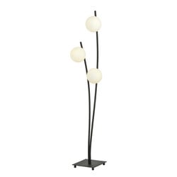 Emibig Vloerlamp met wuivende zwarte armen en witte bollen E14