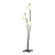Floor lamp with waving black arms and white bulbs E14