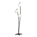 vloerlamp met wuivende zwarte armen en witte bollen E14