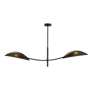 Emibig Black and gold hanging lamp with 2 curved arms